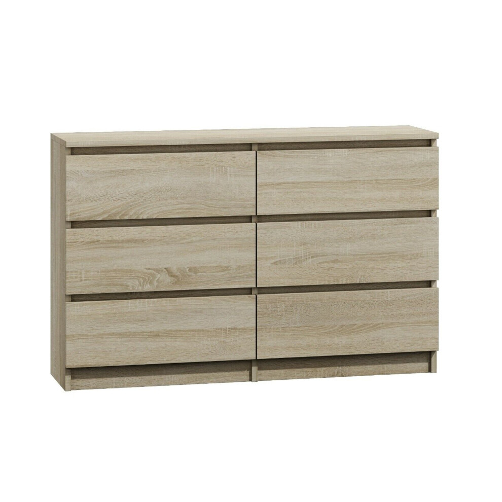 (6 Drawer ) MODERN - Sonoma Light Oak Chest Of Drawers