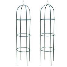 Set of 2 Metal Garden Obelisks