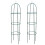 Selections Set of 2 Metal Garden Obelisks 1