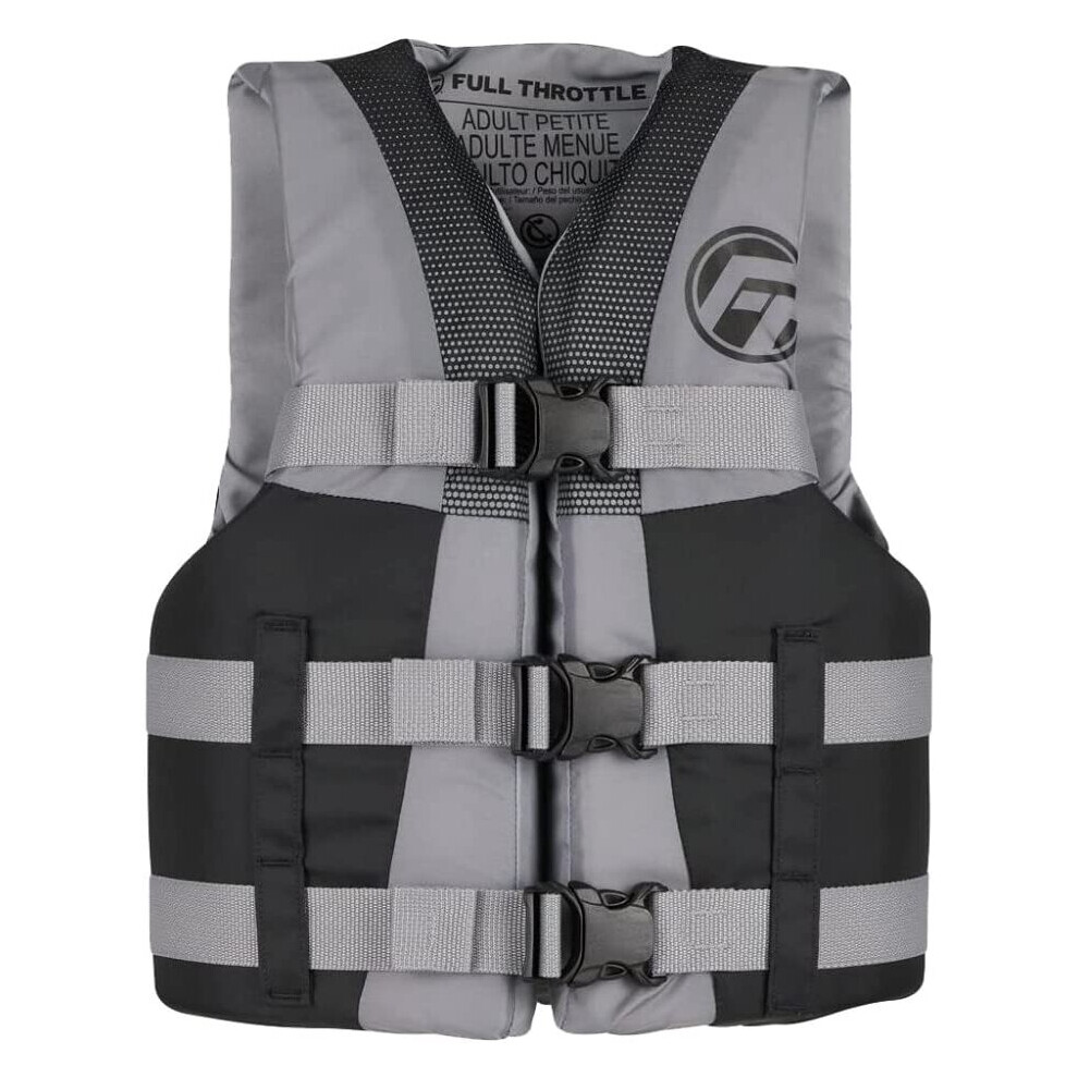 Gilet de sauvetage en nylon Full Throttle pour adolescent, gris