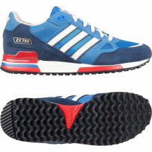 (8, Navy Blue) ADIDAS ORIGINALS ZX 750 MEN'S TRAINERS SHOES