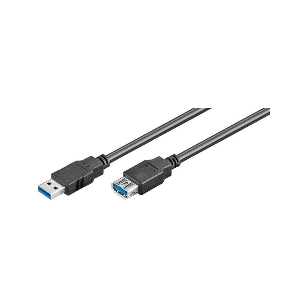 Goobay 95726 Usb 3.0 Superspeed Extension Cable, 5M Length Black 4040849957260