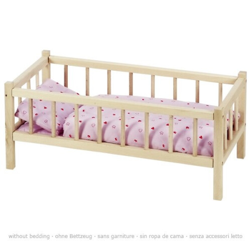 Wooden Dolls Bed