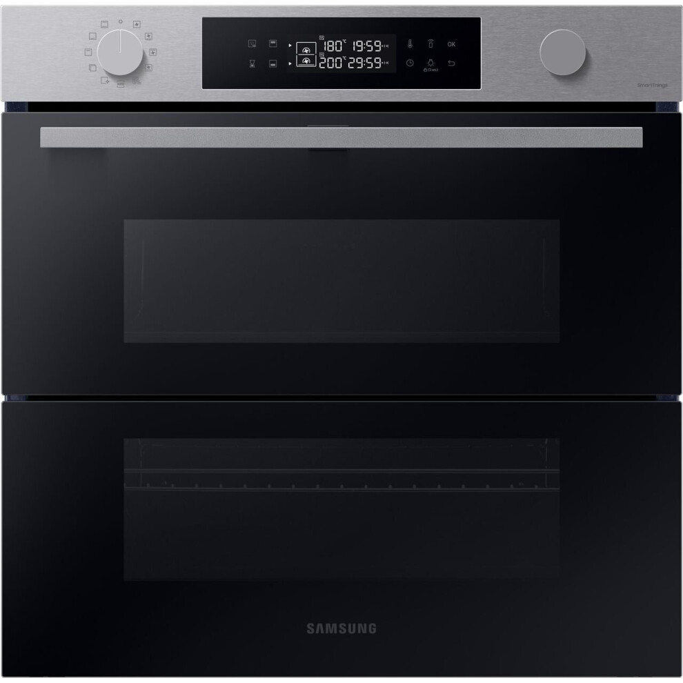 Samsung Series 5 Dual Cook Flex NV7B5750TAK Wifi Connected Built In Electric Single Oven with added Steam Function - Black Glass