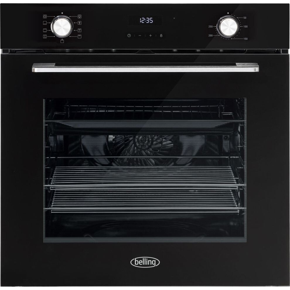 Belling BEL BI603MFC BLK Built In Electric Single Oven - Black - A Rated