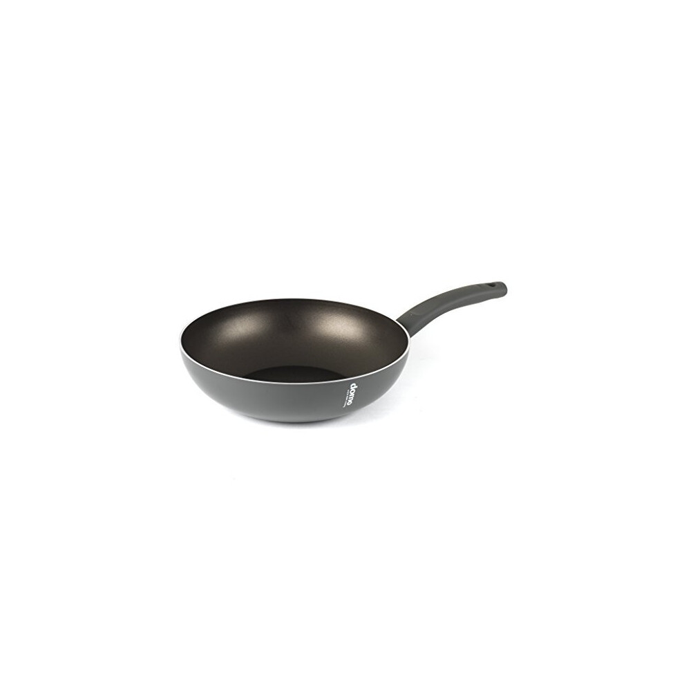 Domo 1406508 Cucina Italiana Non-Stick Deep Stirfry Pan, 28 cm, Black