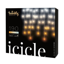 5m Smart App Controlled Twinkly Christmas Icicle Lights, Gold Edition - Gen II | Indoor Outdoor Home Garden LED Decoration