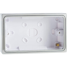 Varilight Polished Chrome Decorative Twin Socket Back Pattress Box Surface