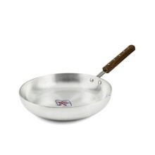 24cm MasterCook Aluminium Fry Pan with Wooden Handle - Heavy-Duty, Commercial-Grade, for Restaurants, Catering & Home Kitchen