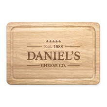 Personalised Custom Name Cheese Co Rectangular Wooden Chopping Cheese Board