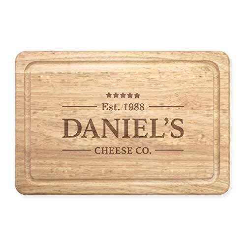 Personalised Custom Name Cheese Co Rectangular Wooden Chopping Cheese Board