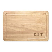 Personalised Custom Name Initials Corner Rectangular Wooden Chopping Cheese Board