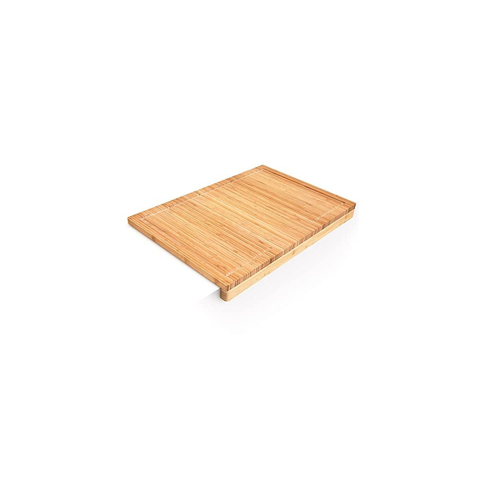 Relaxdays Bamboo Chopping Board With Anti-Slip Edge & Juice Groove