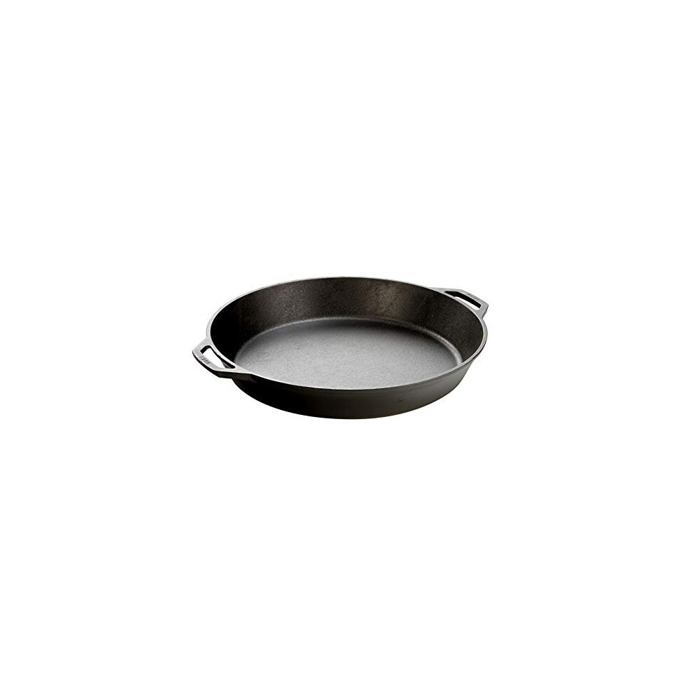 Lodge 43.18 cm / 17 inch Pre-Seasoned Cast Iron Round Skillet / Frying Pan