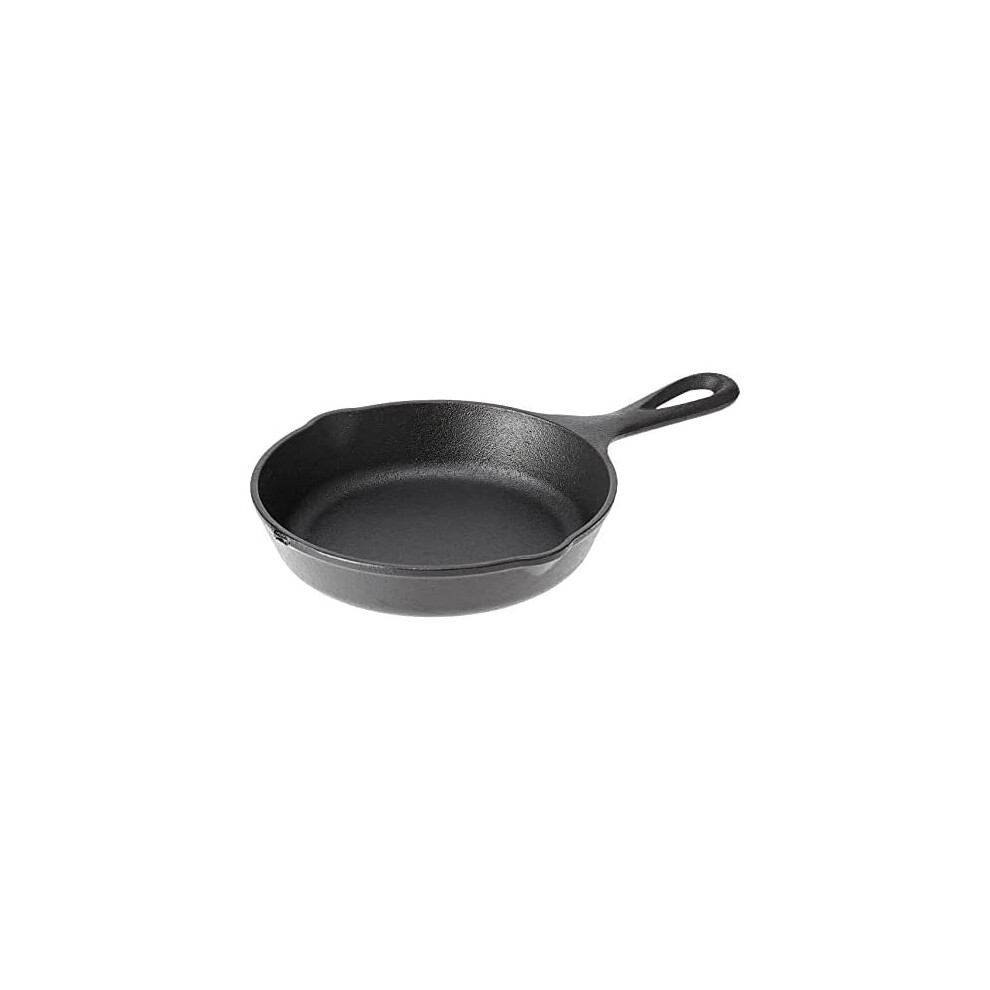 Lodge Wildlife Series-6.5" Cast Iron Skillet With Wolf Scene, Black