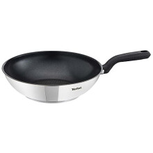 Tefal G7261944 Comfort Max Stainless Steel Non-stick Wok, 28 cm - Silver