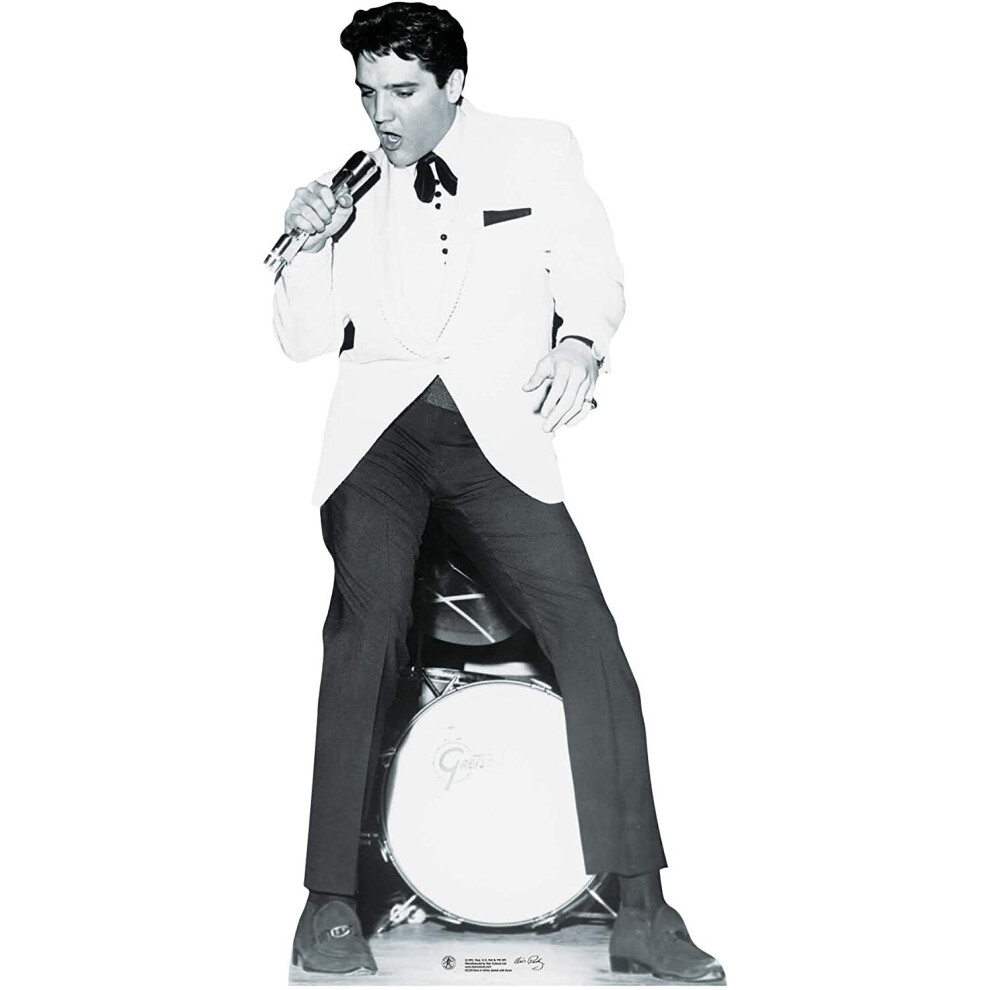 Star-Cutouts Star Cutouts Sc239 Official Lifesize Cardboard Cut Out Of Elvis Presley Jacket, White Drum - Image 3