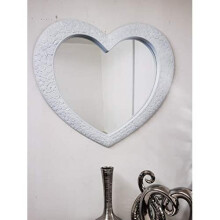 LARGE HEART SHAPE WALL MIRROR WHITE HOME DECOR LIVING ROOM WALL MIRROR HEART WALL MIRROR