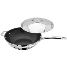 Stellar 7000 30cm Stainless Steel Non Stick Wok/Stir Fry Pan and Lid