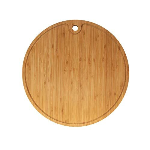 Bamboo Round Cutting Board 15"" Diameter x 0.75"" Thickness - 1 Piece