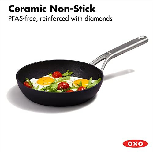 OXO OXO Επαγγελματικό Τηγάνι 8", Ανθρακούχο Κεραμικό Αντικολλητικό PFAS-Free 1