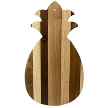 Helt bambus Rock & Branch Series Shiplap ananasformet træ servering og skærebræt | Fantastisk til vægkunst 14-3/8 """" x 8 """" x 5/8 """"