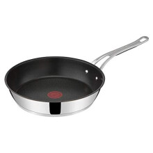 Tefal Jamie Oliver Cook's Classics Stainless Steel Frying Pan, 28 cm, Non-Stick Coating, Heat Indicator, 100% Safe, Riveted Silicone Handle,
