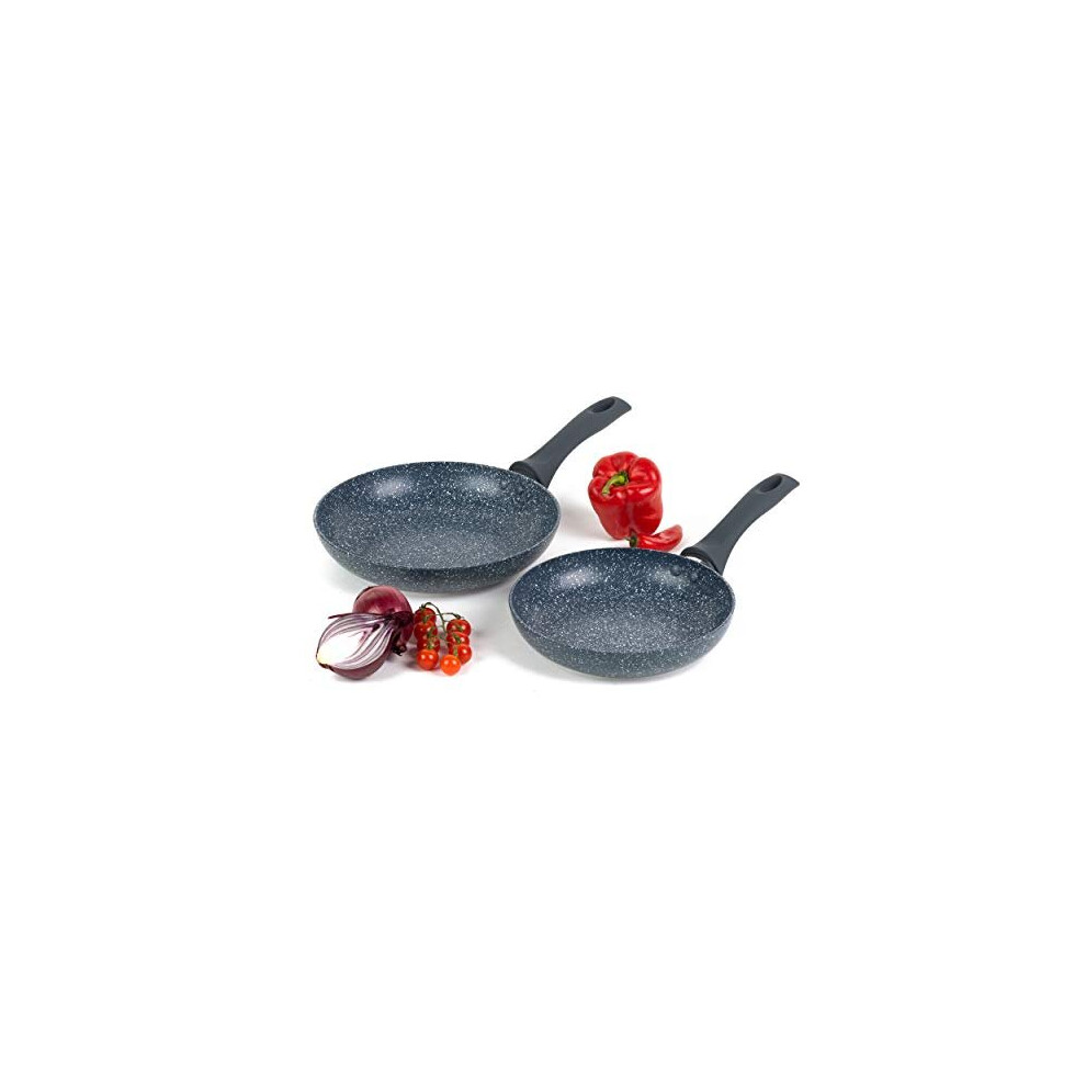 Russell Hobbs COMBO-4842A Blue Marble Non-Stick Frying Pan Set, 20/24 cm, 2 Piece