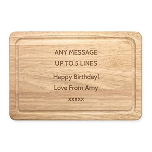 Personalised Custom Any Message Text Name Rectangular Wooden Chopping Cheese Board