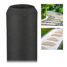 Relaxdays Weed Barrier Carpet, 50g/m²,5 m, Tear-proof Ground Protection Cover, Water-permeable, UV-resistant, Soil Carpet, Black