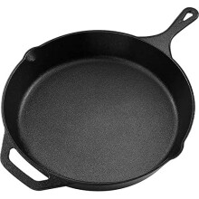 Utopia Kitchen Pre-Seasoned Cast Iron Skillet/Frying Pan - 12.5 Inch (32 cm) - Black