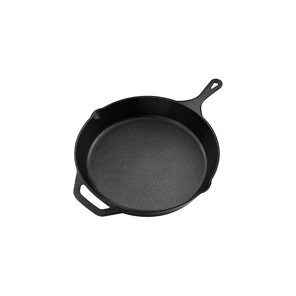 Utopia Kitchen Pre-Seasoned Cast Iron Skillet/Frying Pan - 12.5 Inch (32 Cm) - Black