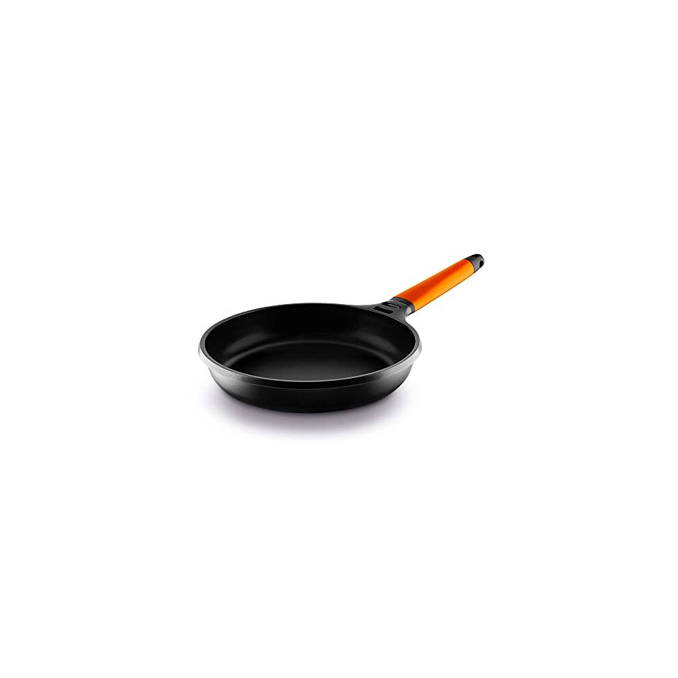 Fundix 16 cm Nonstick Cast Aluminium Induction Fry Pan with Removable Handle, Orange