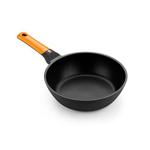 BRA Efficient Orange Frying Pan Honda 24 cm, Cast Aluminium with Non