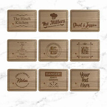 Personalised Wooden Chopping Board - Cheese Board - Wedding, Birthday, Housewarming Gift | Any Message Engraved (Style 1)