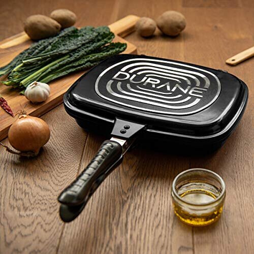 SQ Professional Durane Die-Cast Magic Pan 32cm Double Sided Multifunction Pan (Black) 1