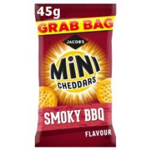 Jacob's Grab Bag Mini Cheddars Smoky BBQ Flavour 45g (Pack of 30)