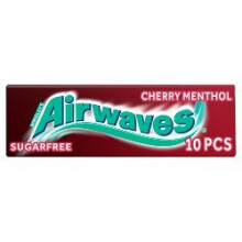 Airwaves Cherry Menthol Sugar Free Chewing Gum 10 Pieces (Pack of 30)