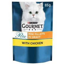 Gourmet Perle Mini Fillets in Gravy with Chicken 85g (Pack of 26)