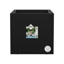 Blumentopf - VIVO NEXT SQUARE - Kunststoff - Schwarz - Ø39xH38cm - 100% recycelt - ELHO