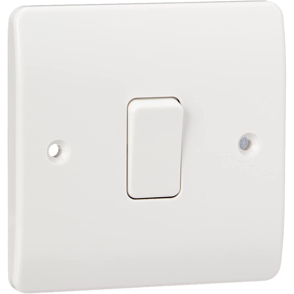 Mk Logic Plus K4871 Whi 10A Single Pole 2 Way Plateswitch, 1 Gang 5017490223289
