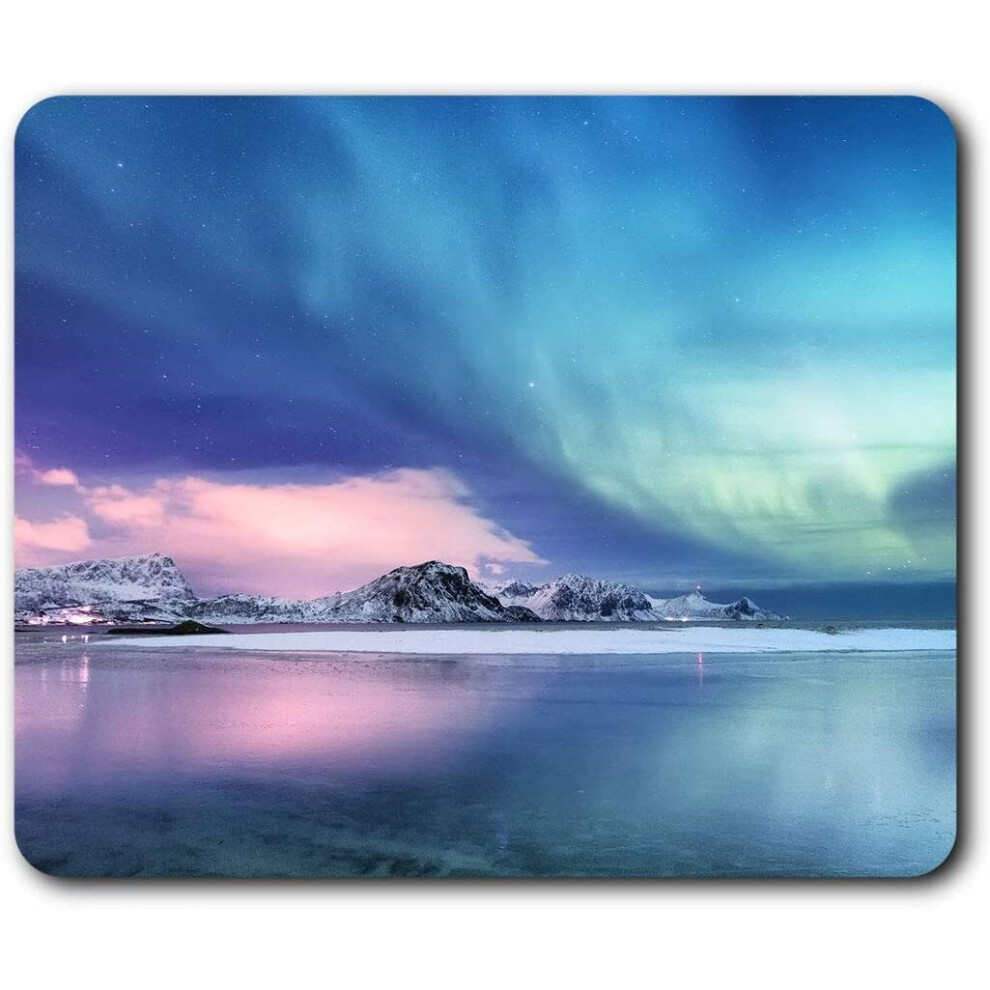 Comfortable Mouse Mat - Aurora Borealis Northern Lights 23.5 X 19.6 Cm (9.3 X 7.7 Inches) For Computer & Laptop, Office,... 7625999262890