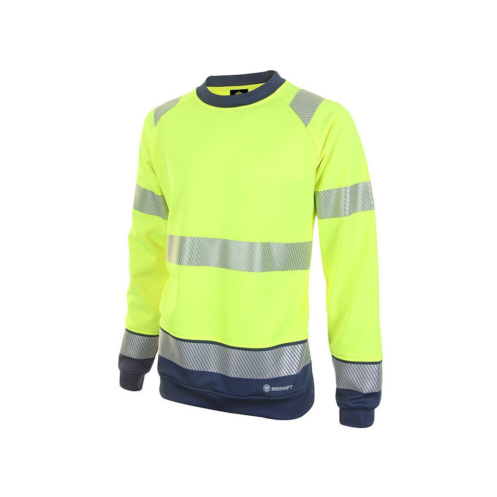 Beeswift - Hivis Two Tone Sweatshirt Sat Yell/Nvy Med - Saturn Yellow / Navy 5030566344206