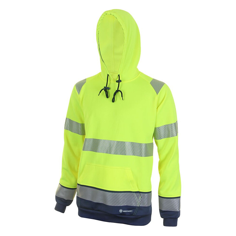 Beeswift - Hivis Two Tone Hoody Sat Yell/ Nvy Sml - Saturn Yellow / Navy 5030566344350
