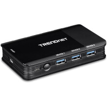 Switch USB - Trendnet - TK-U404 - Nero - USB 3.2 Gen 1 - Indicatore LED - 8 Porte USB A