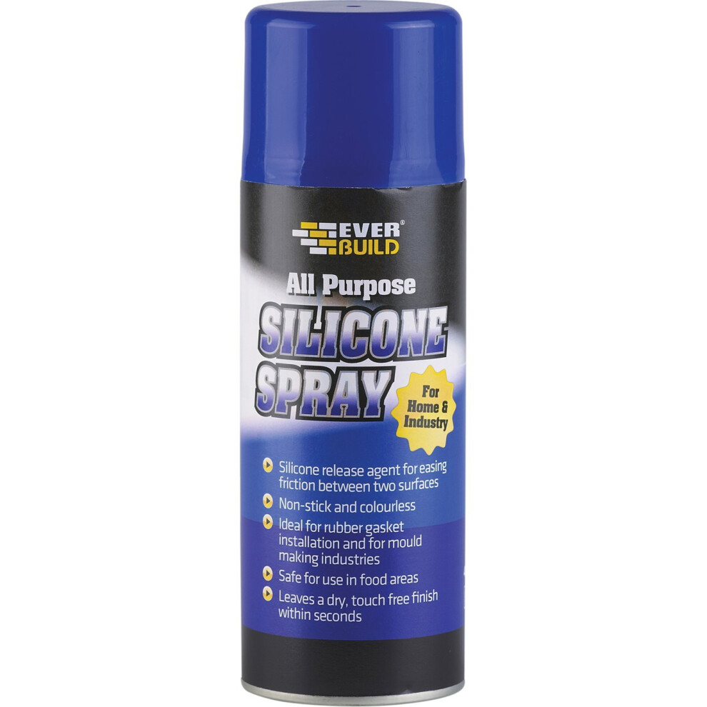 PACK 4 Everbuild Silicone Spray Lubricant High Performance Multi Purpose 400ml