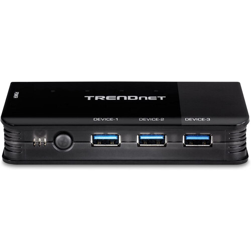 Switch USB - Trendnet - TK-U404 - Nero - USB 3.2 Gen 1 - Indicatore LED - 8 Porte USB A 1