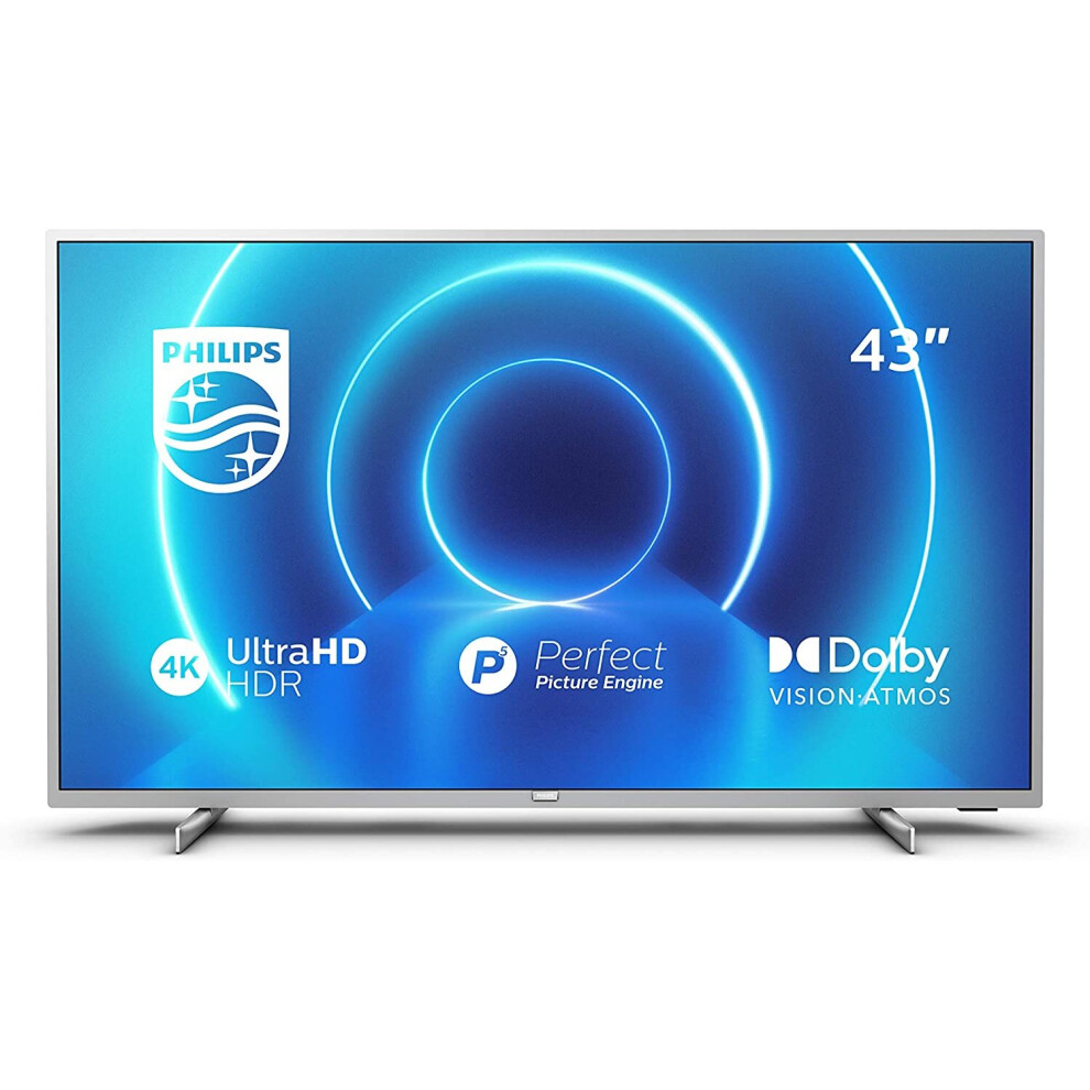 Philips 43PUS7555/12 43-Inch TV (4K UHD TV, P5 Perfect Picture Engine, HDR 10+ Supported, Smart TV, Dolby Vision, Dolby Atmos,...