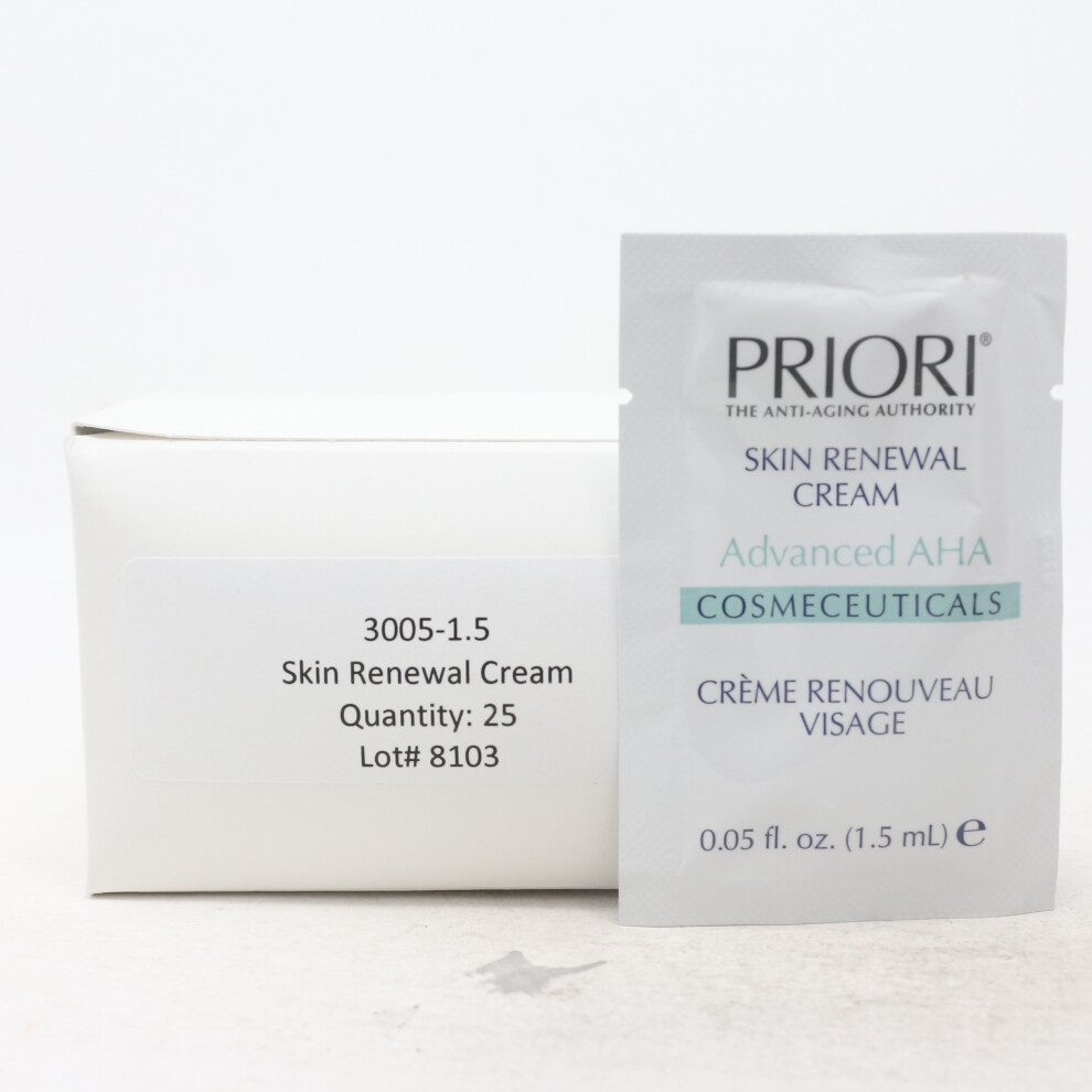 Priori Skin Renewal Cream Pack Of 25  / New
