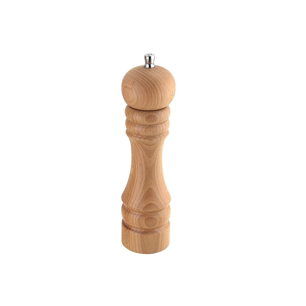Apollo 21cm Beech Wood Pepper Mill Kitchen Herb Shaker Grinder Seasoning